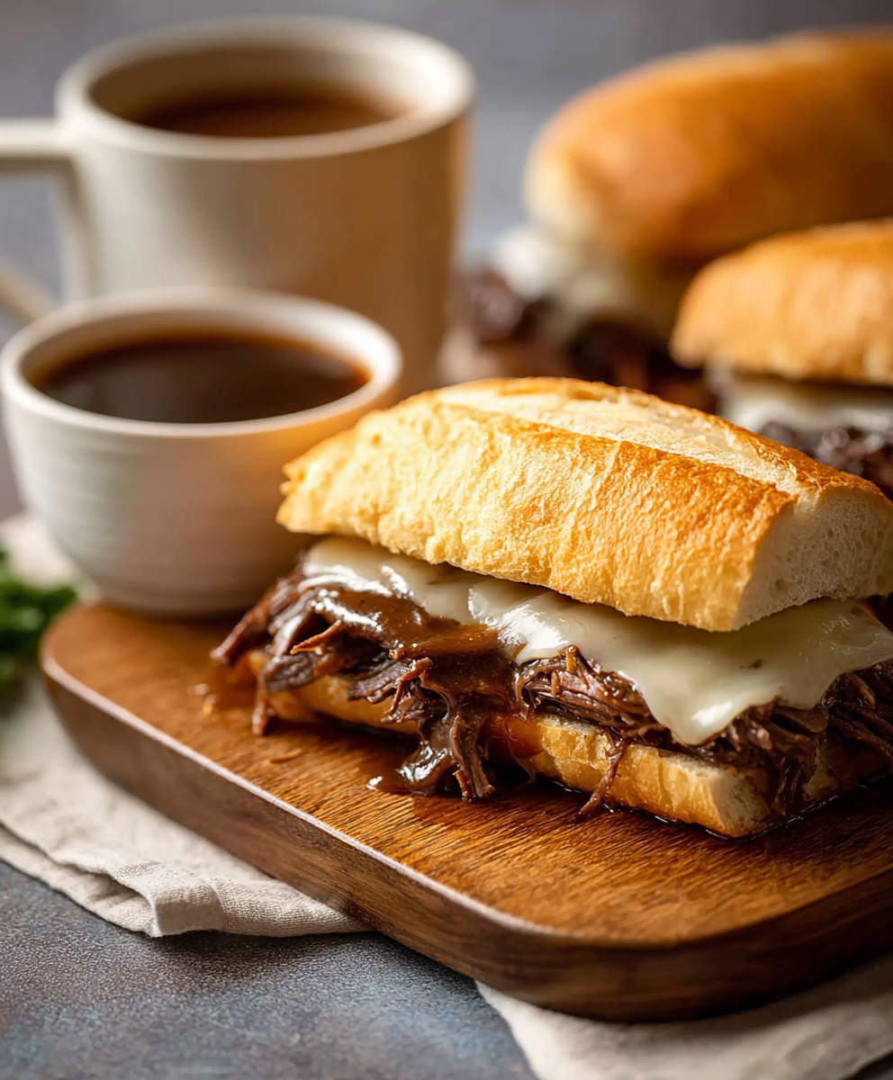 Crockpot French Dip Sandwiches