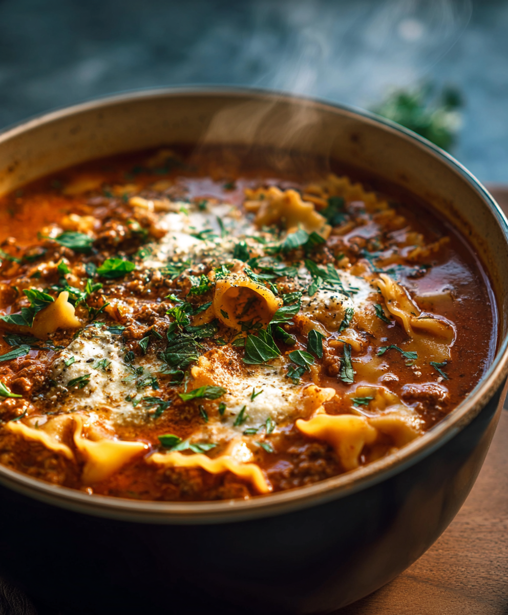 One Pot Lasagna Soup