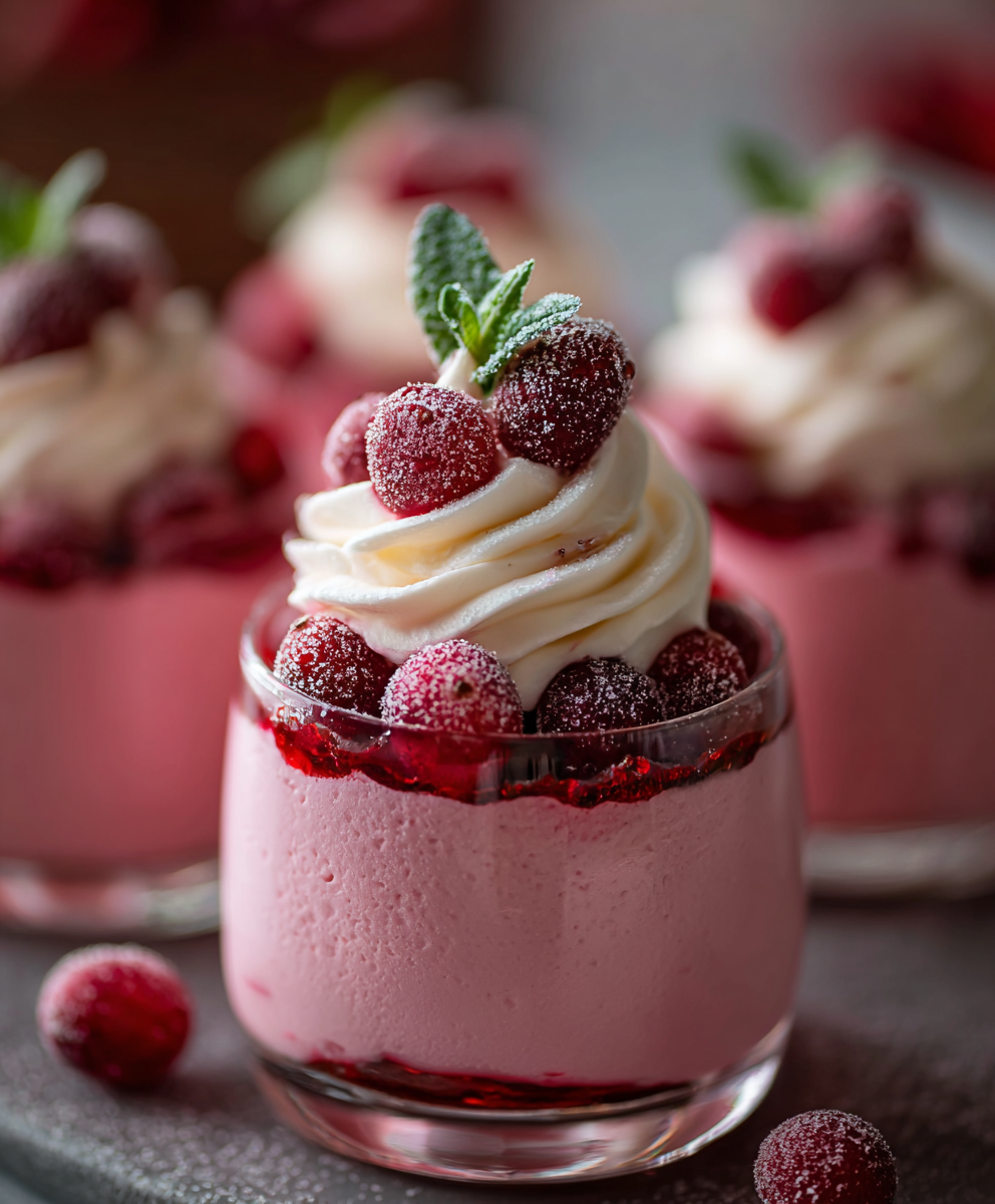 Cranberry Mousse Cups