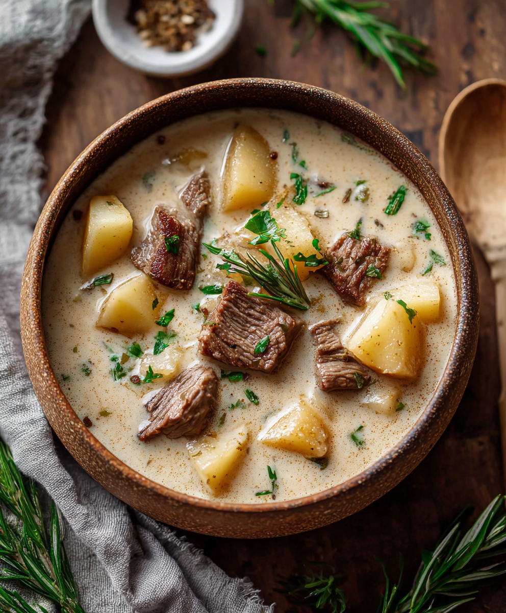 Creamy Steak & Potato Soup
