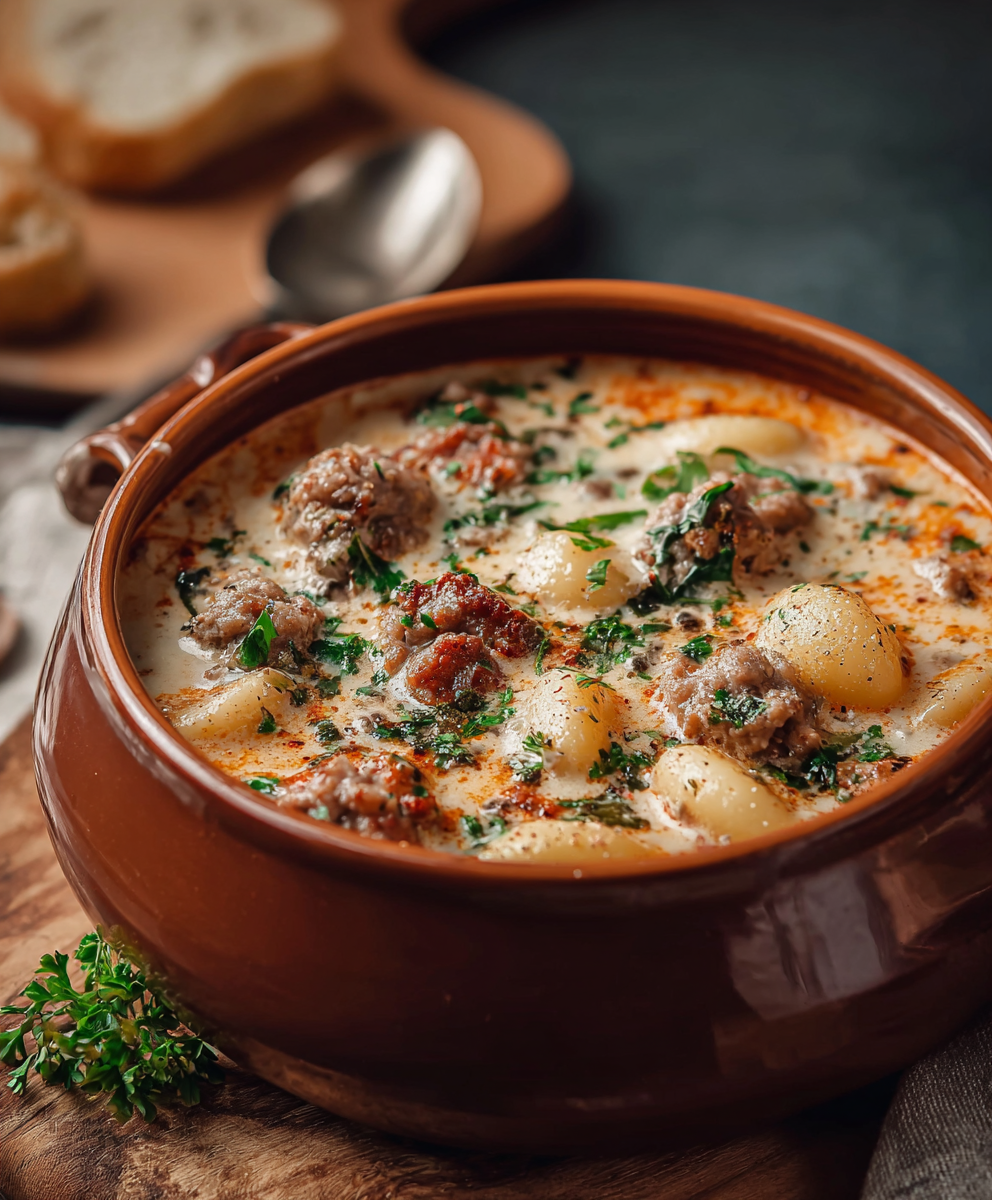 Creamy Italian Sausage Gnocchi Soup