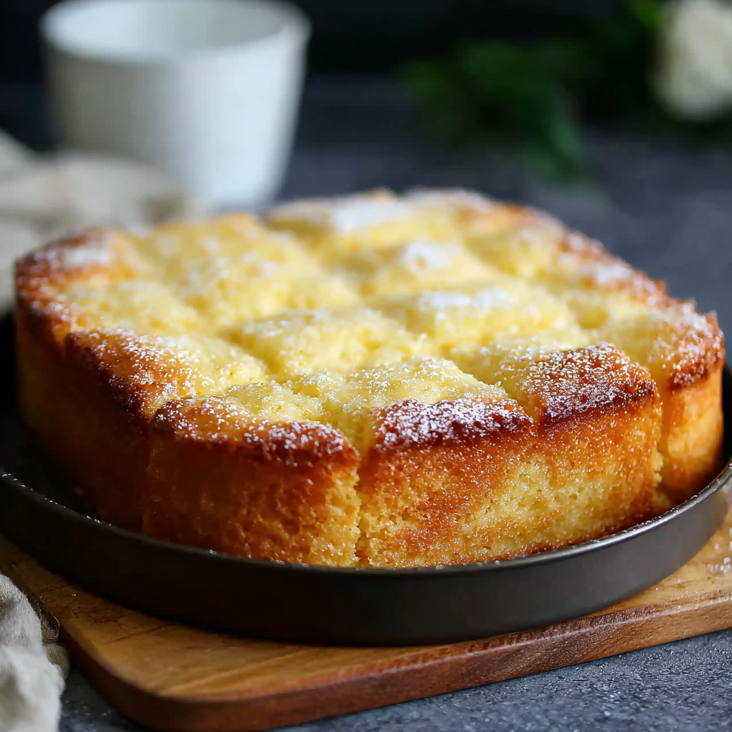 Slice of butter cake served on a plate