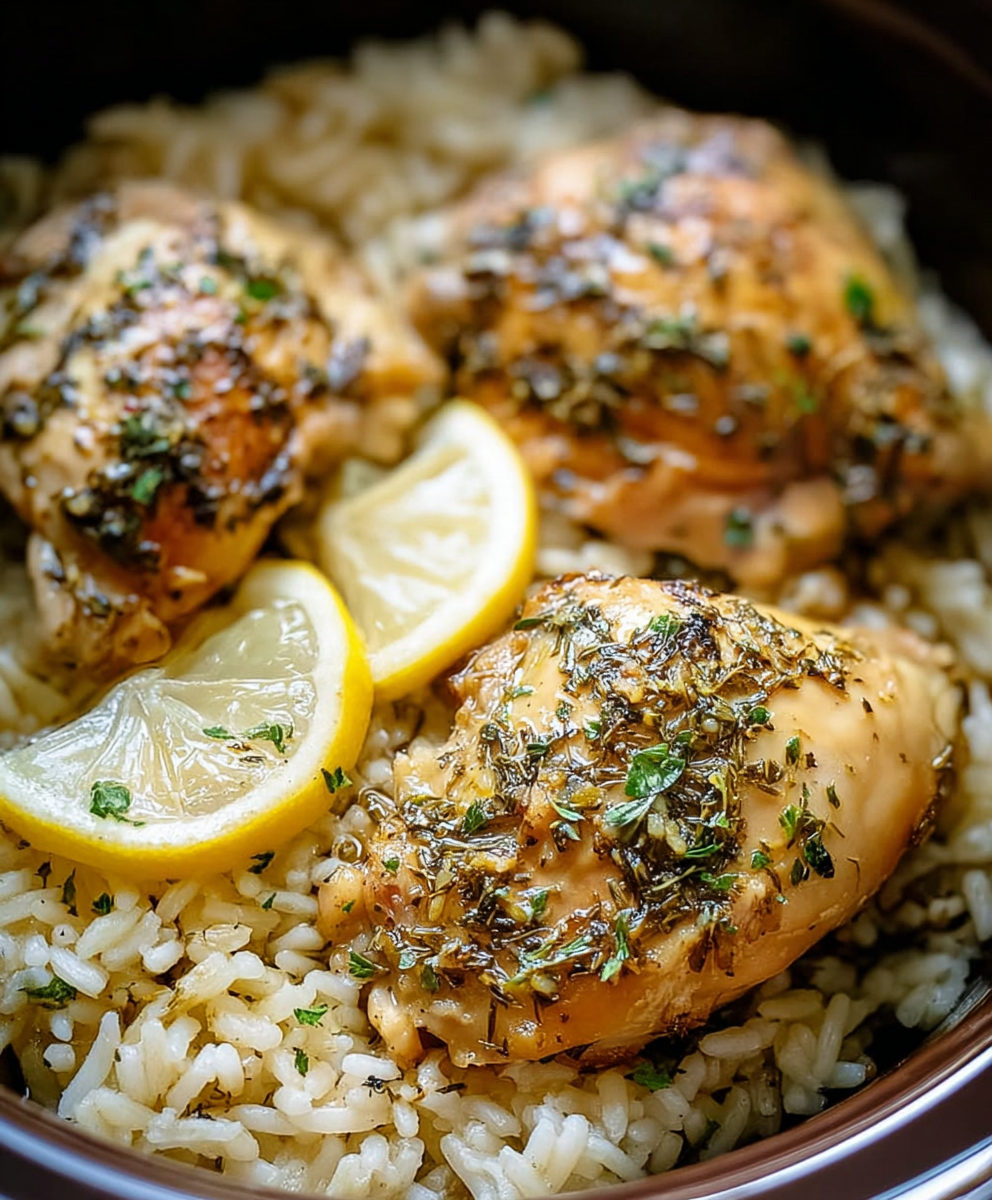 Close-up of lemon slices on chicken