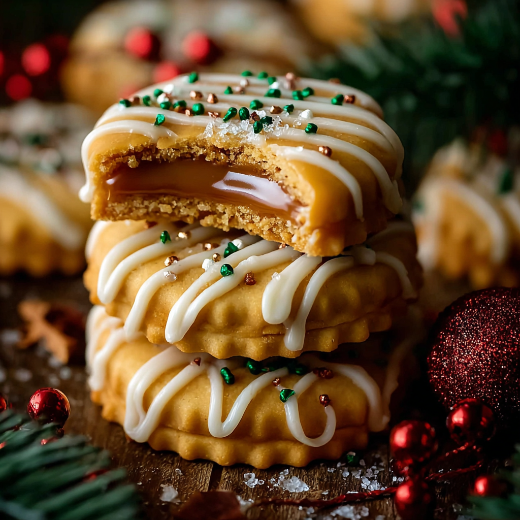 Close up of festive sprinkles on white chocolate coated cracker