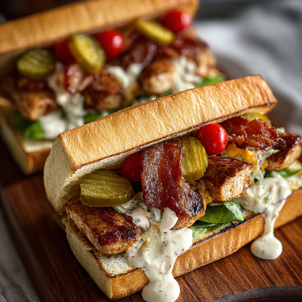 South Carolina Bird Dog Sandwich on a plate with pickles