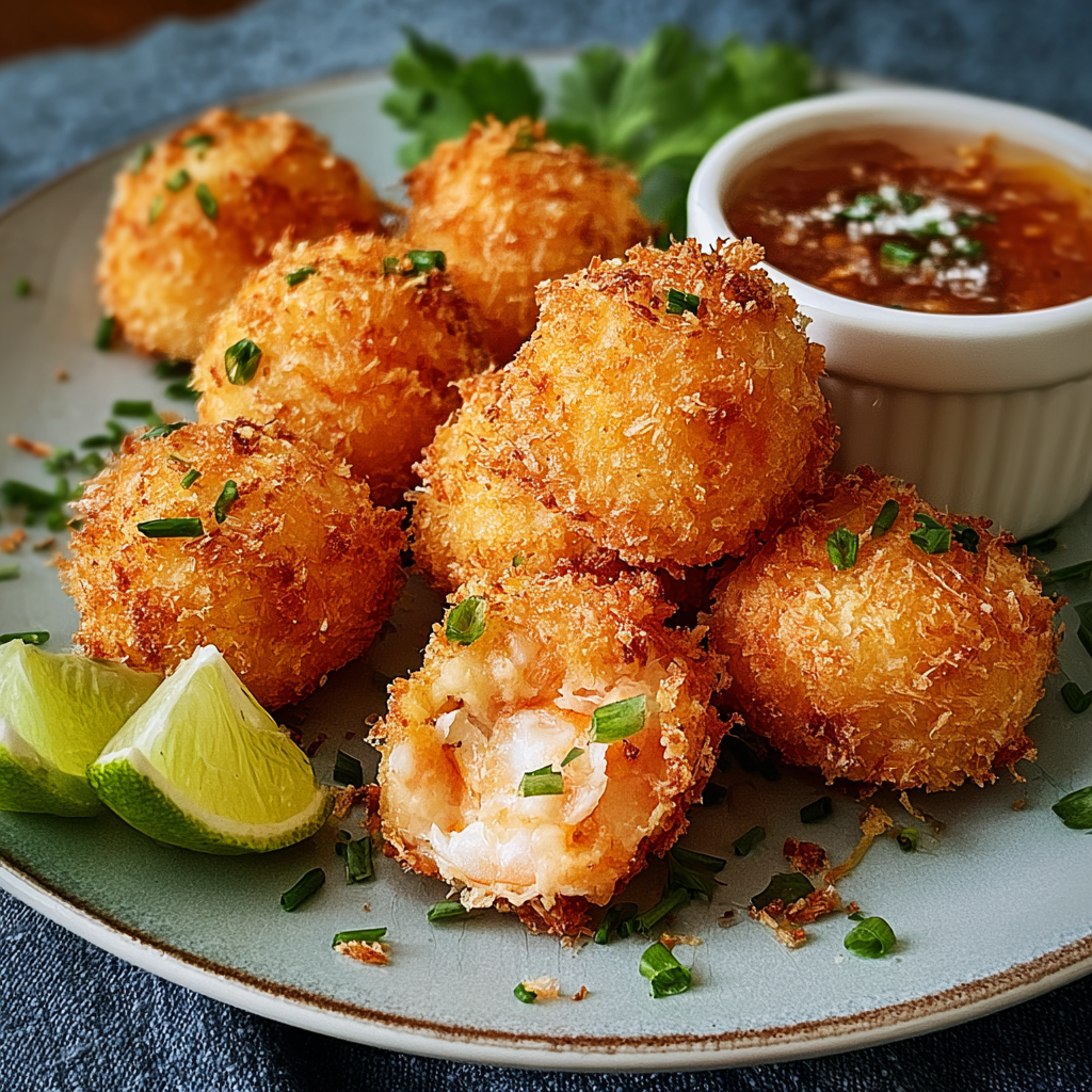 golden shrimp balls on paper towel