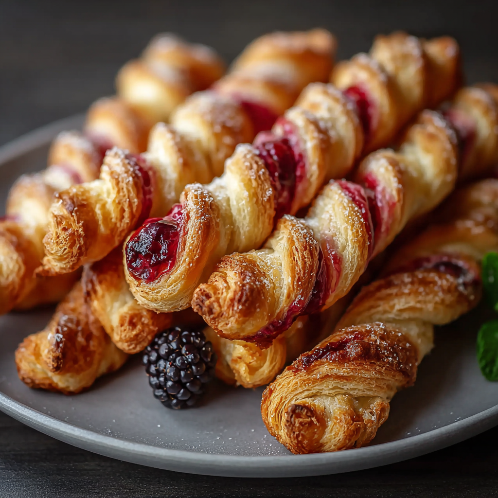 Berry Puff Twists fresh out of the oven