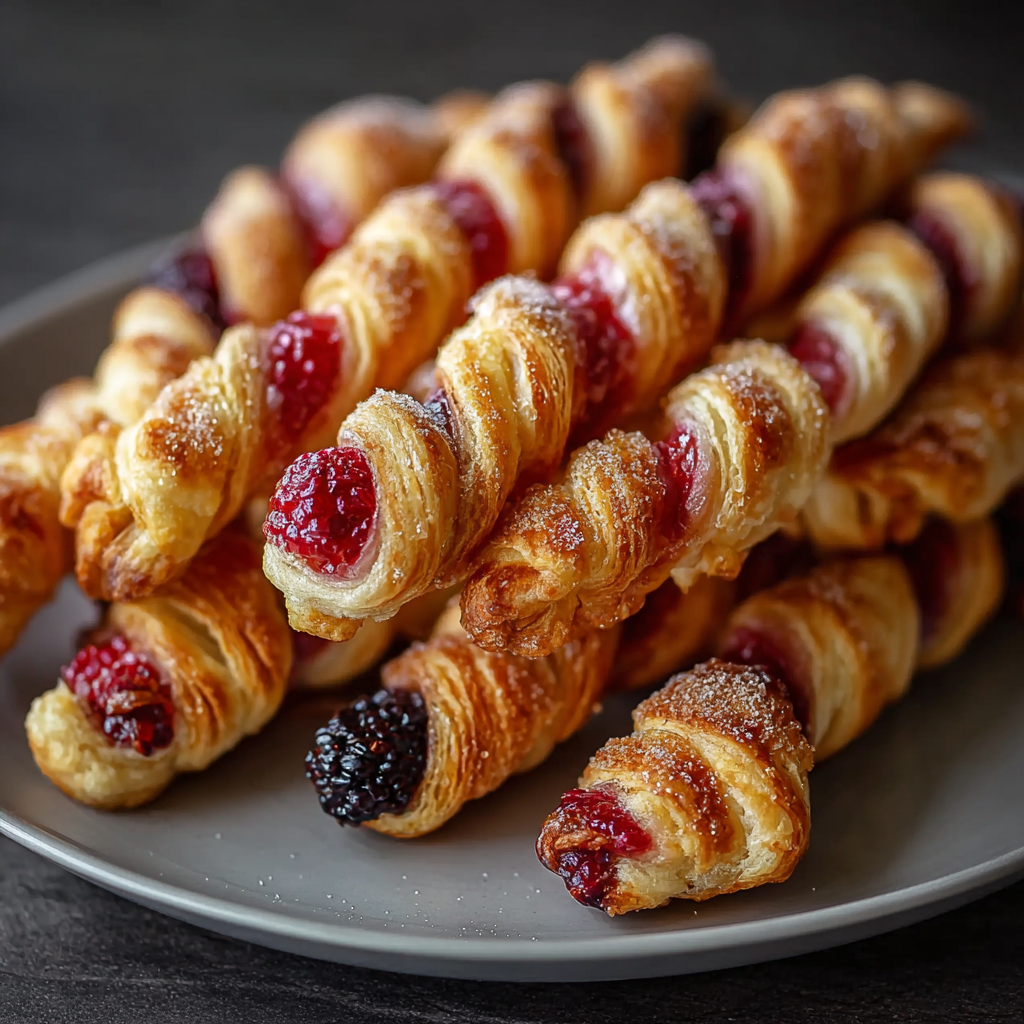 Twists plated with jam