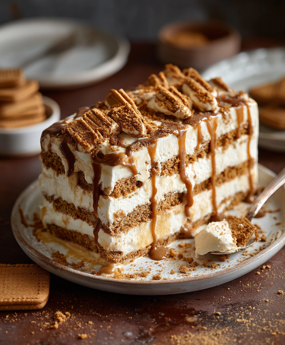 No-Bake Biscoff Icebox Cake