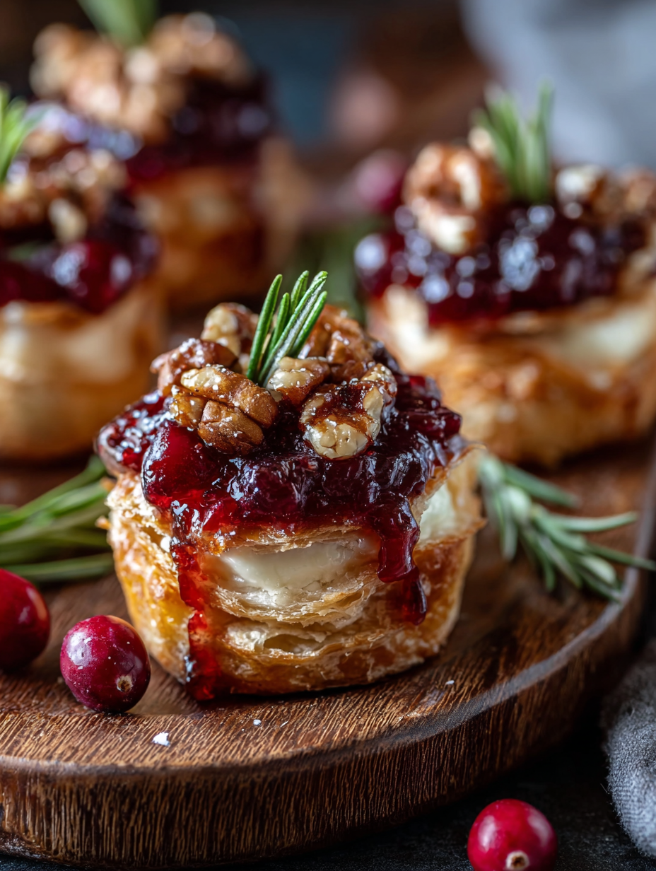 Baked Cranberry Brie Bites