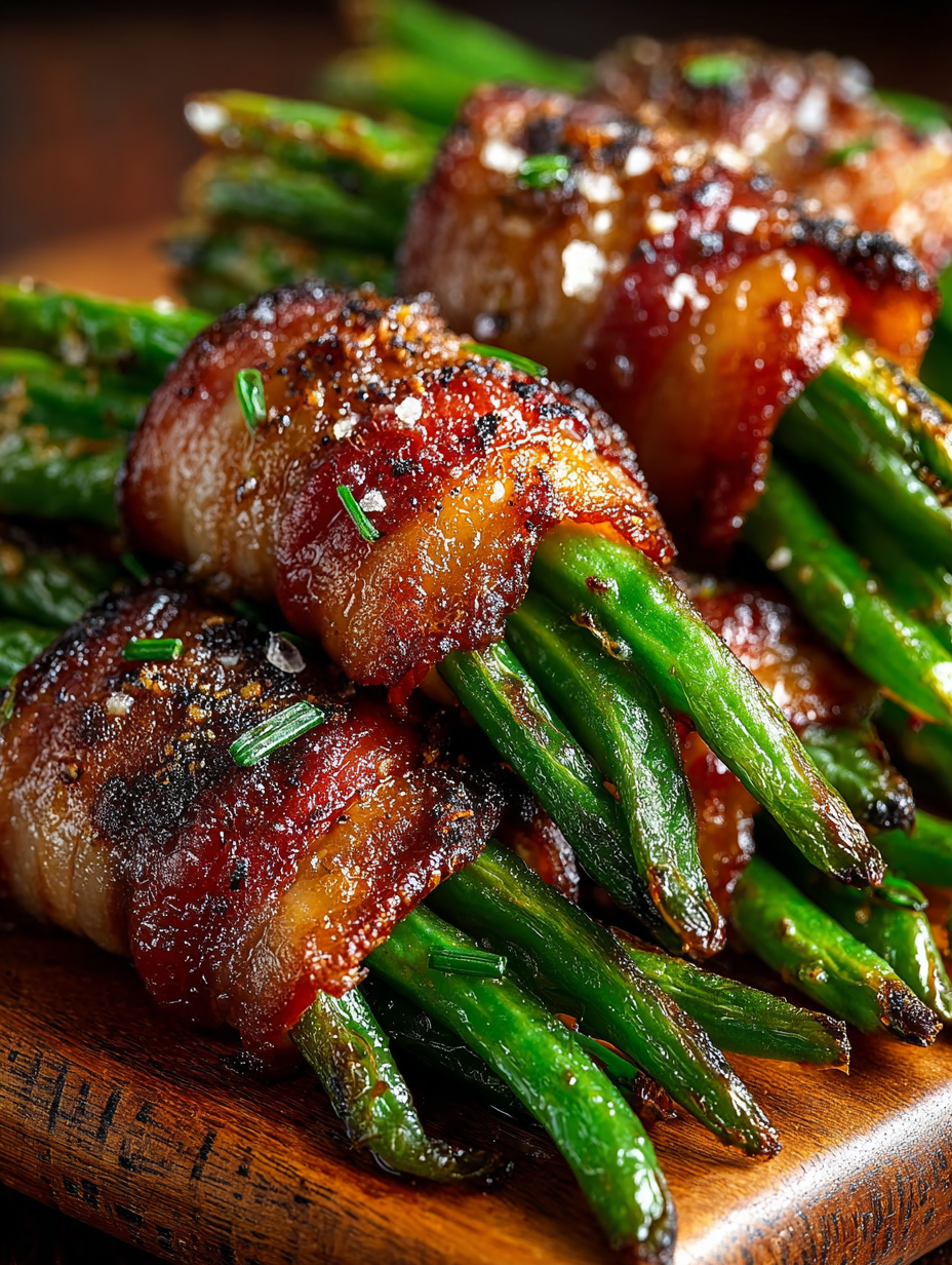 Bacon Wrapped Green Bean Bundles