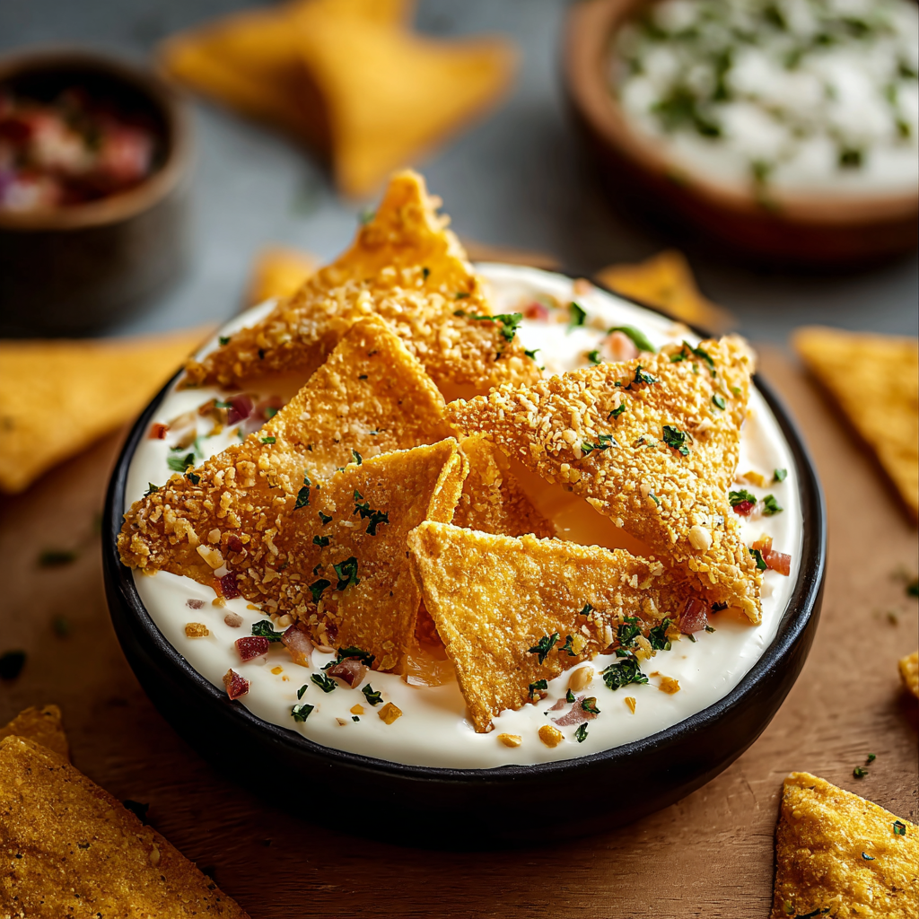 Close-up of cream cheese filling and chopped bacon