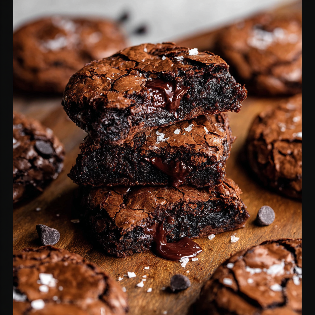 Warm fudgy brookies cooling on a tray