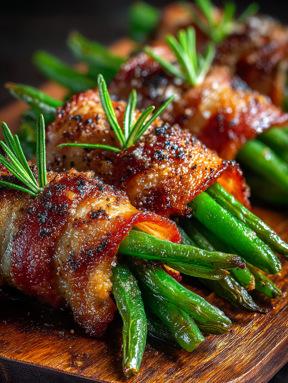 Bacon-Wrapped Green Bean Bundles