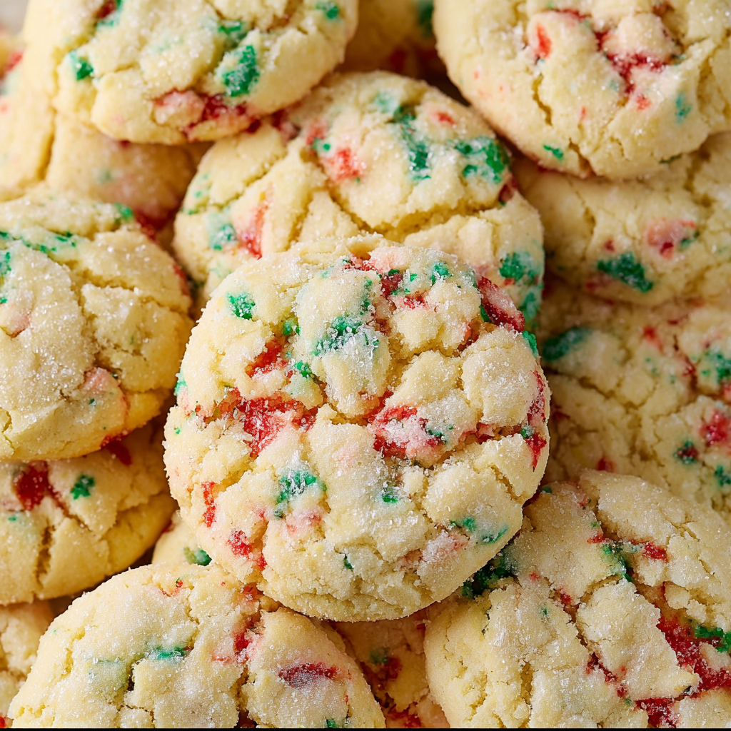 Mixing Christmas gooey butter cookie dough