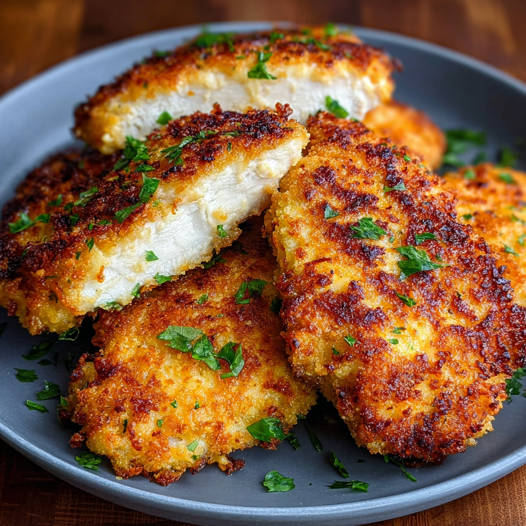 Air Fryer Parmesan Crusted Chicken
