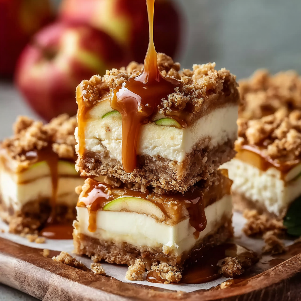 Caramel Apple Cheesecake Bars