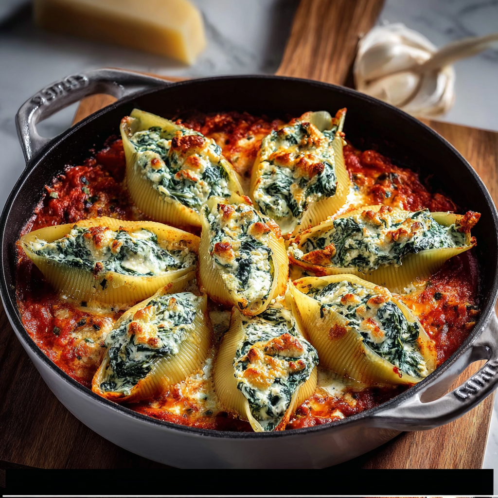 Spinach and Ricotta Stuffed Shells