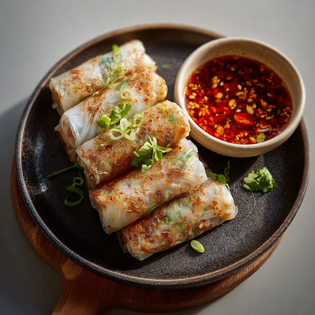 Air-Fried Rice Paper Noodle Rolls