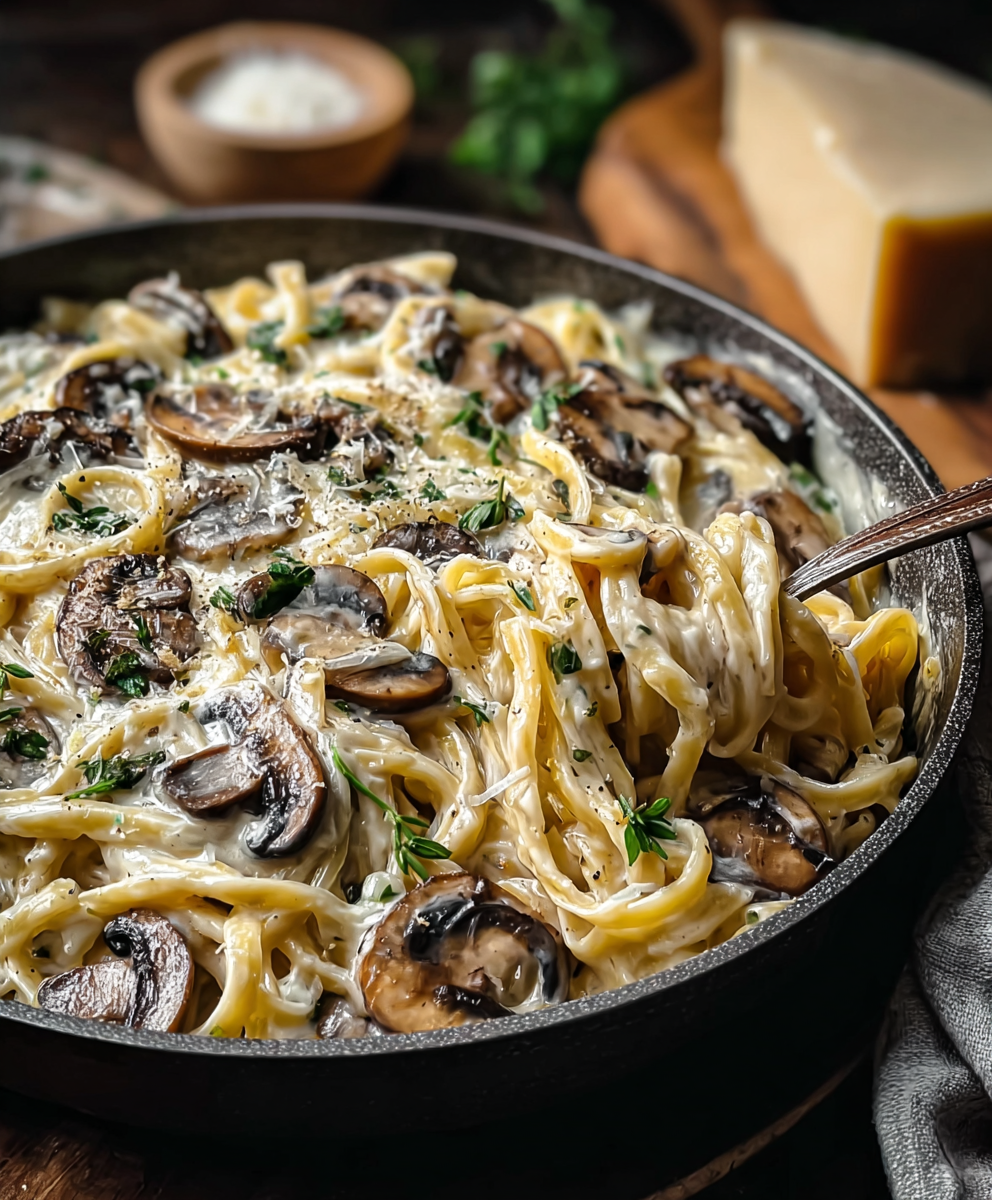 Creamy Mushroom Gruyere Pasta