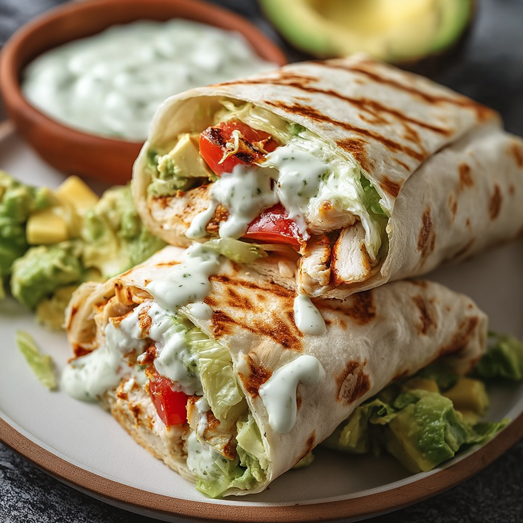 Ingredients for burritos laid out