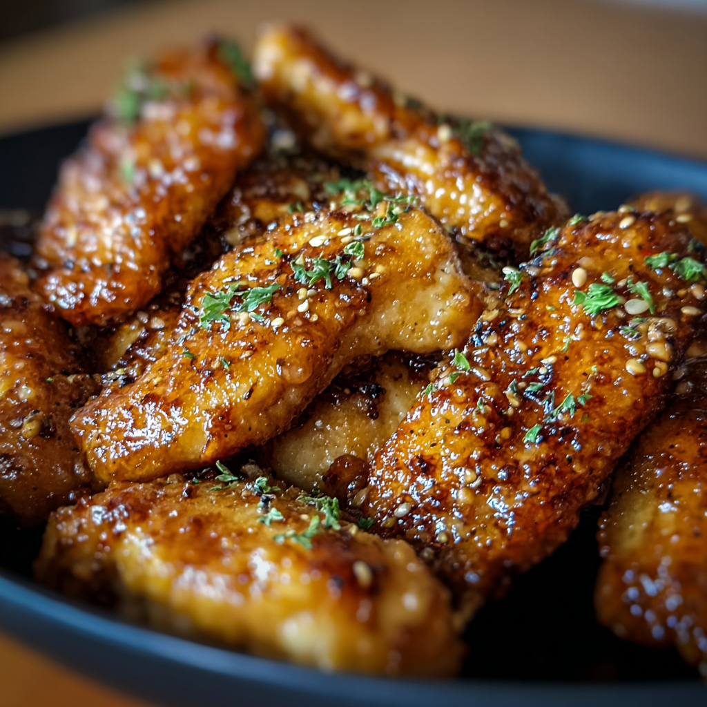 Close up of crisp breaded chicken tender