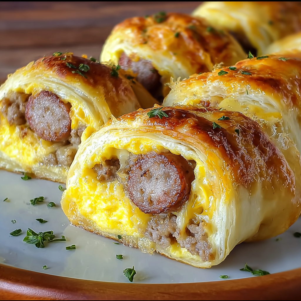 Sausage Egg Cheese Breakfast Rollups