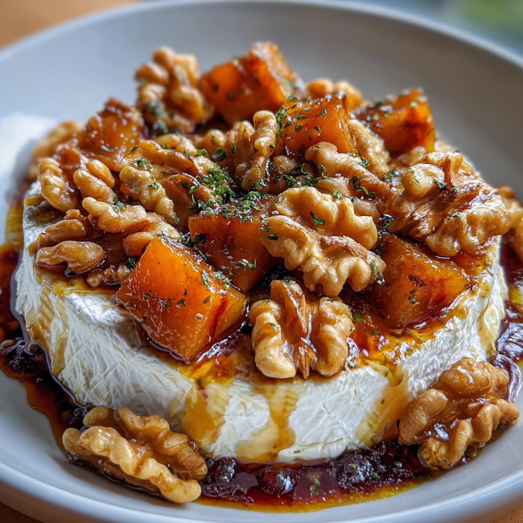 Chopped sweet potatoes and walnuts on a cutting board